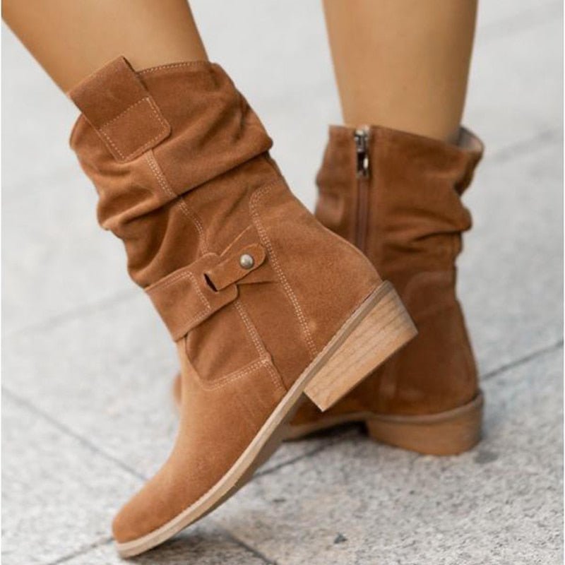 50% OFF | Danna™ |  Zipper ankle boots with low heel
