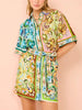 Special Satin Print Mini Dress