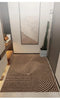Non-slip gray doormat with curved line design, absorbent entryway rug for front door, hallway, or indoor outdoor use