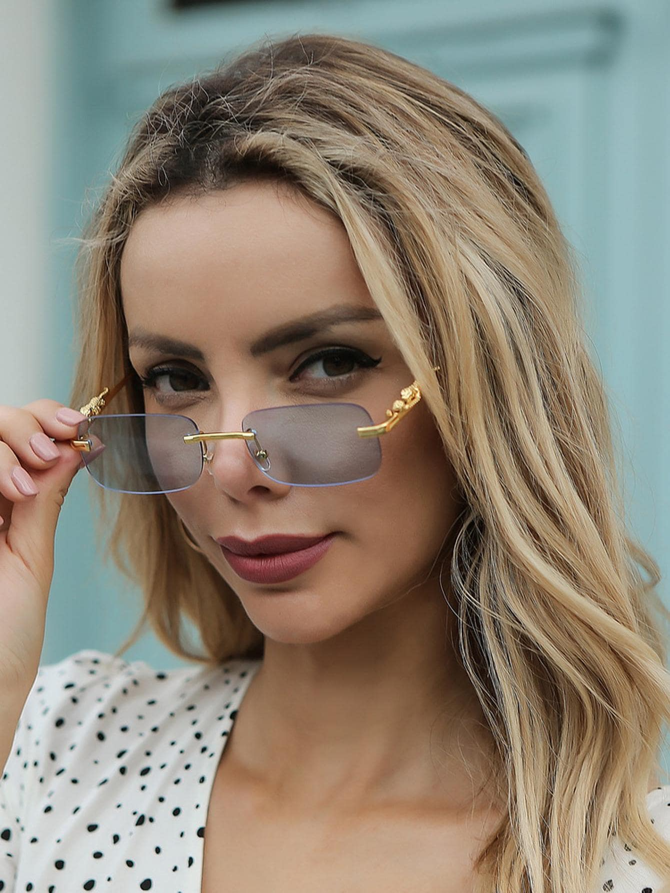 50% OFF | SunFlair | Rimless rectangular sunglasses