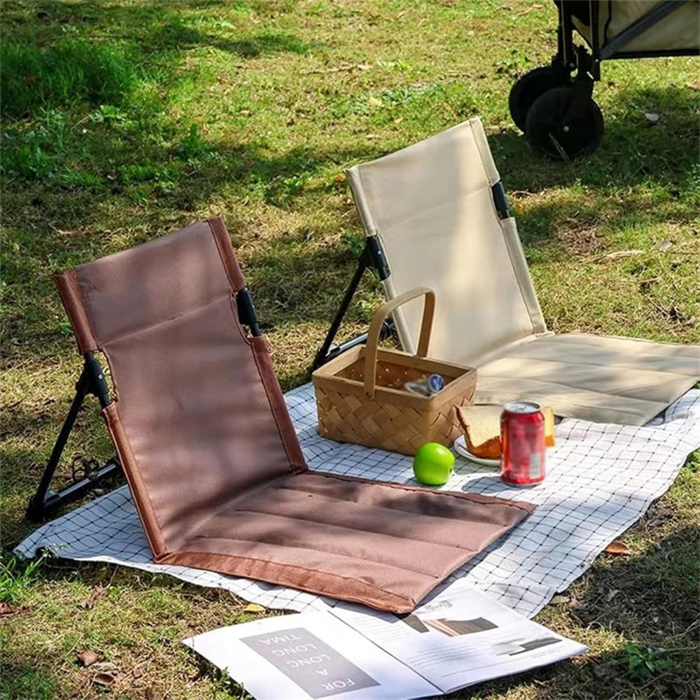 Lightweight Folding Camping Chair with Backrest – Portable Outdoor Folding Chair for Picnics and Beach, 500g