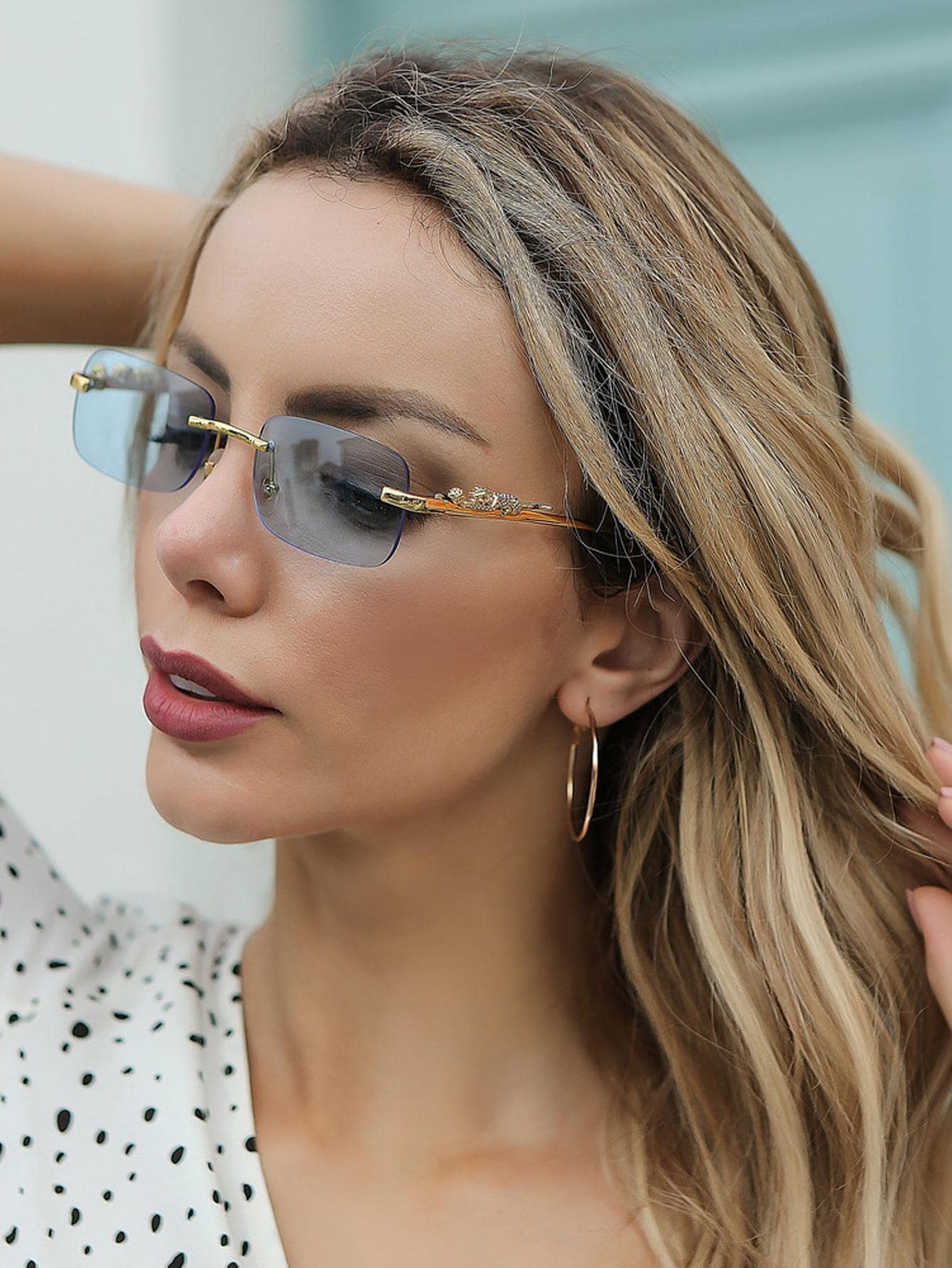 SunFlair | Rimless rectangular sunglasses