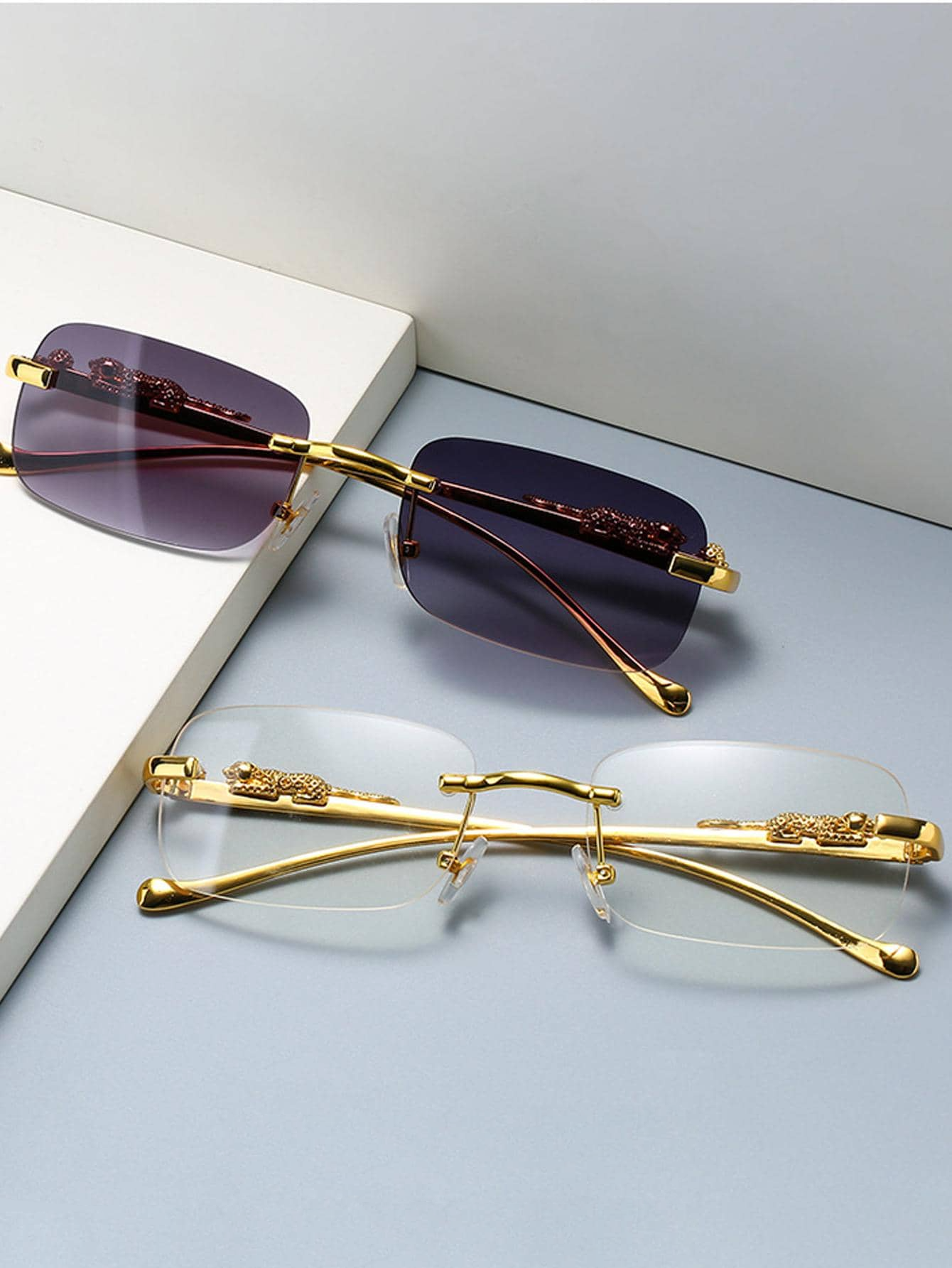 50% OFF | SunFlair | Rimless rectangular sunglasses