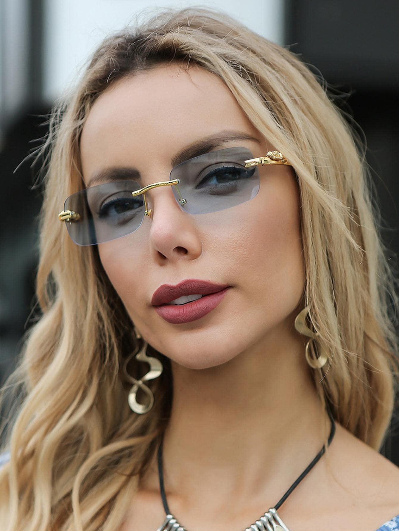 50% OFF | SunFlair | Rimless rectangular sunglasses