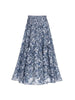 Blue Dragonfly Ruffle Skirt Swimsuit Set