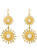 Sunburst Pearl Drop Earrings