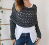 50% OFF | Zenina | Double sleeves shawl scarf