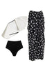 Bikini Set with Polka Dot Wrap Skirt