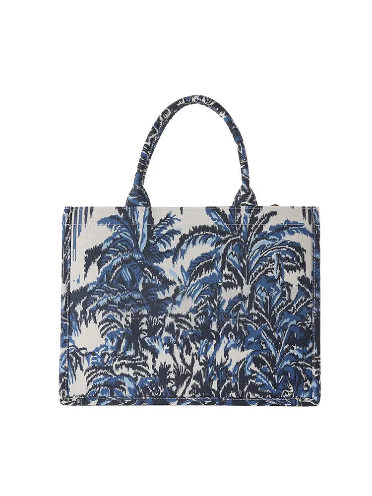 New Creative Canvas Tote Bag with Chinese-Inspired Print