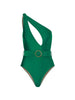 Solid Color Elegant One-Piece Swimsuit Set