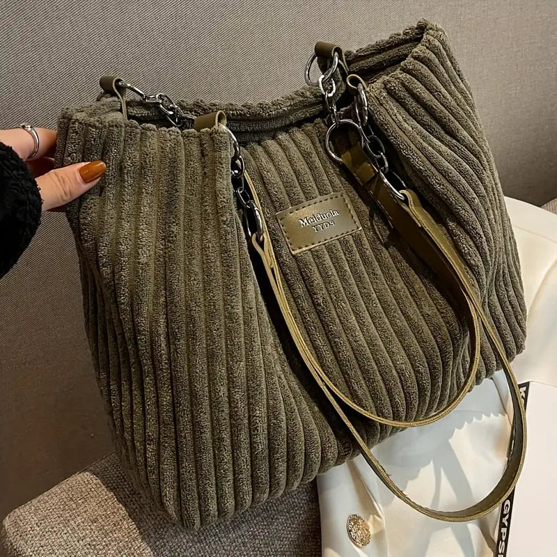 50% OFF | Olivia | Luxury Corduroy Tote Bag