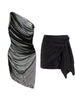 Black Mesh One Piece Swimsuit Set