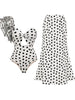 Polka Dot Ruffle Vintage Swimsuit Vacation Set
