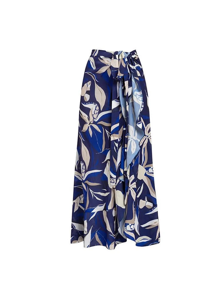 Off-Shoulder Tie-Back Floral Bikini Set