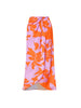 Strapless Ruffle Floral Print One Piece Swimsuit