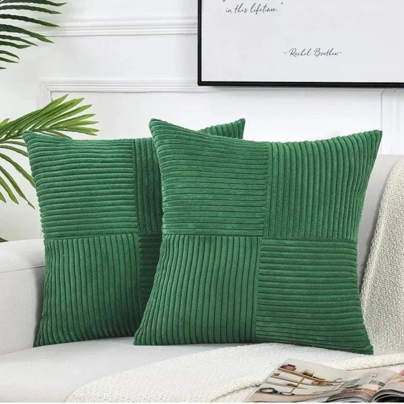 Cushion Cover Set Made of Soft Cord for Elegance and Comfort