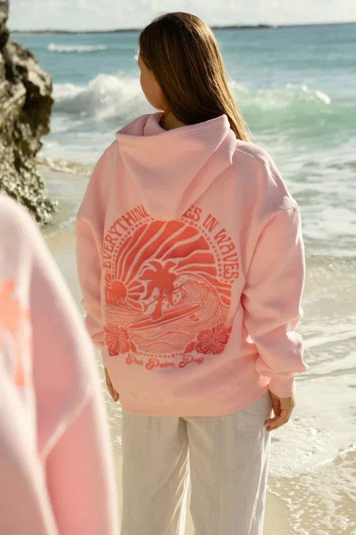 Sun Waves Hoodie™ | Vibrant sunset design for cozy days