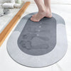 Anti-slip absorbent bath mat – quick-dry oval bathroom floor rug for shower and bathtub safety