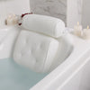 Luxury white bath pillow for tub with neck and shoulder support – spa relaxation cushion for bathtub comfort
