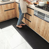 Black anti-fatigue kitchen mat – cushioned non-slip floor mat for standing comfort while cooking