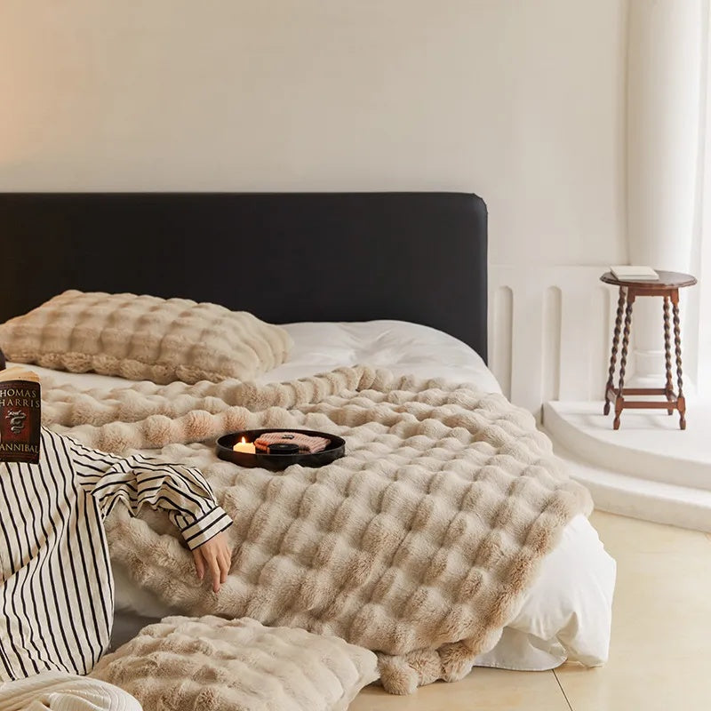 50% OFF | BunnyCloud® | Plush Rabbit Fur Blanket