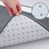 Grey memory foam bathroom floor mat, soft absorbent non-slip bath rug for shower and tub area