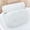 Luxury white bath pillow for tub with neck and shoulder support – spa relaxation cushion for bathtub comfort