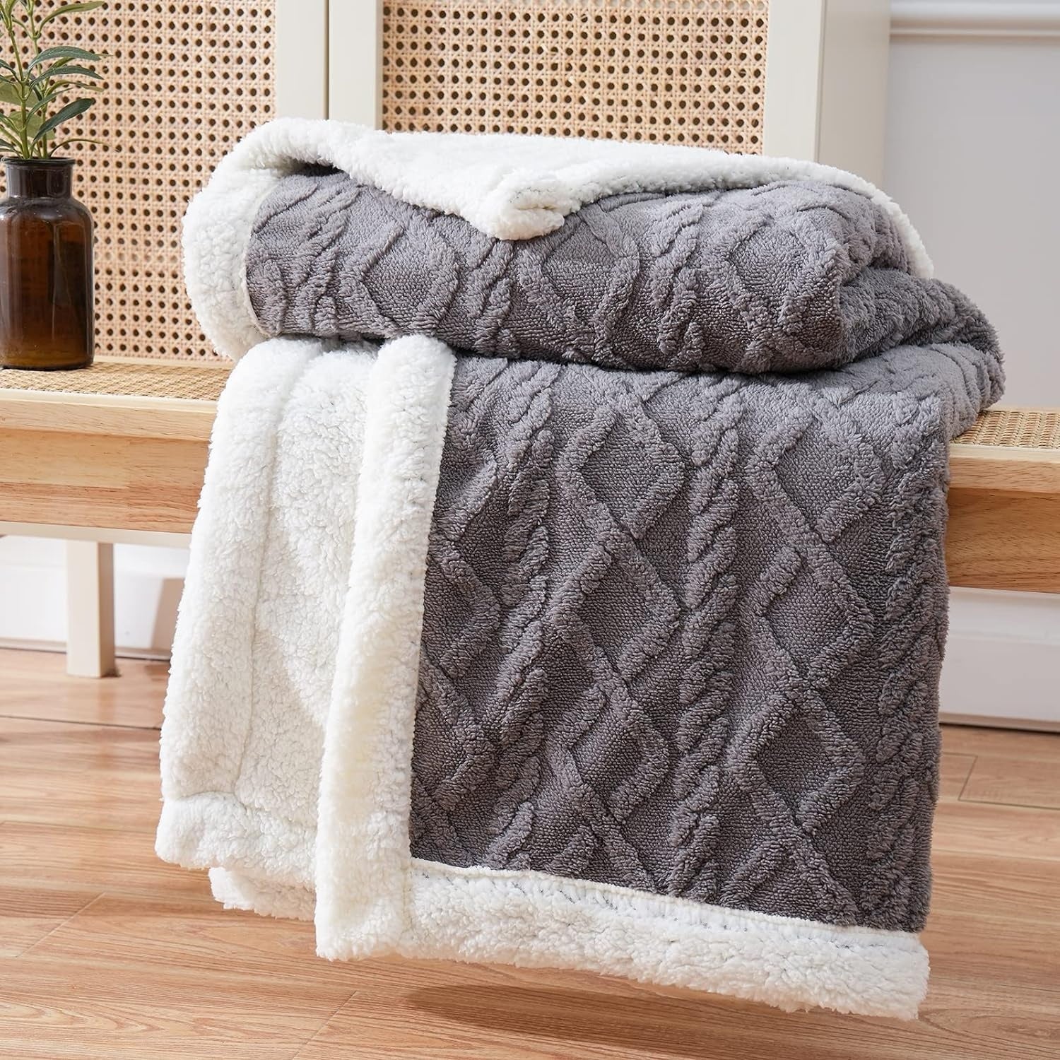 50% OFF | CosyLux® | Sherpa Comfort Blanket