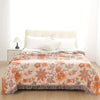 Colorful floral sofa throw blanket – bohemian cotton couch cover for living room decor