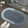 Anti-slip absorbent bath mat – quick-dry oval bathroom floor rug for shower and bathtub safety