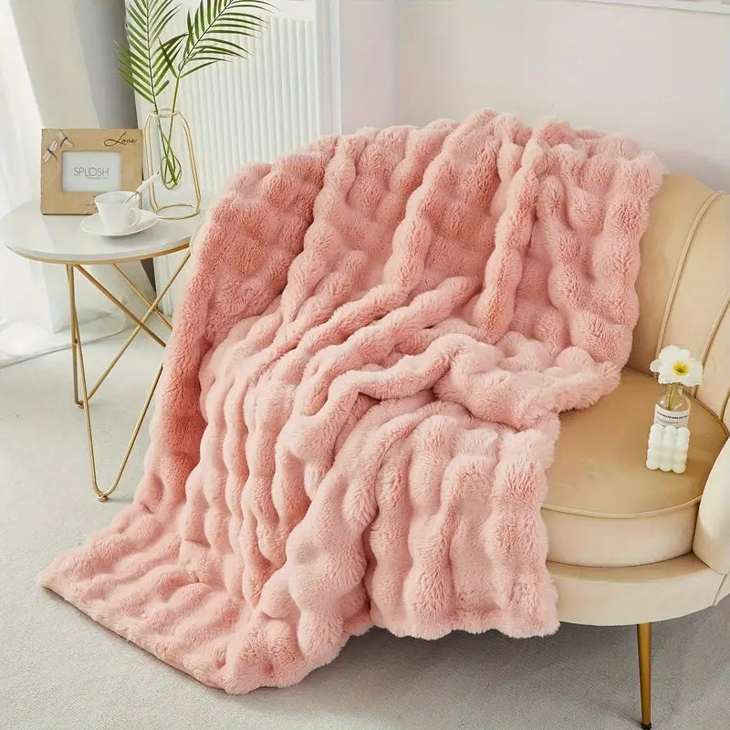 BunnyCloud® | Plush Rabbit Fur Blanket
