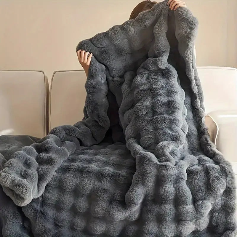 50% OFF | BunnyCloud® | Plush Rabbit Fur Blanket