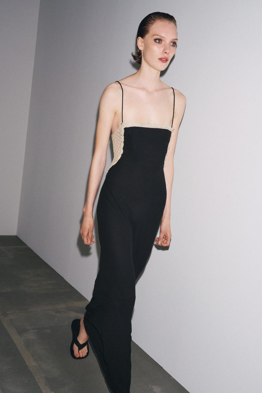 Crochet Combo Backless Cami Dress