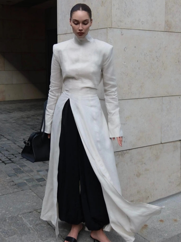 Cady High Neck Long Sleeve Bodycon Maxi Dress