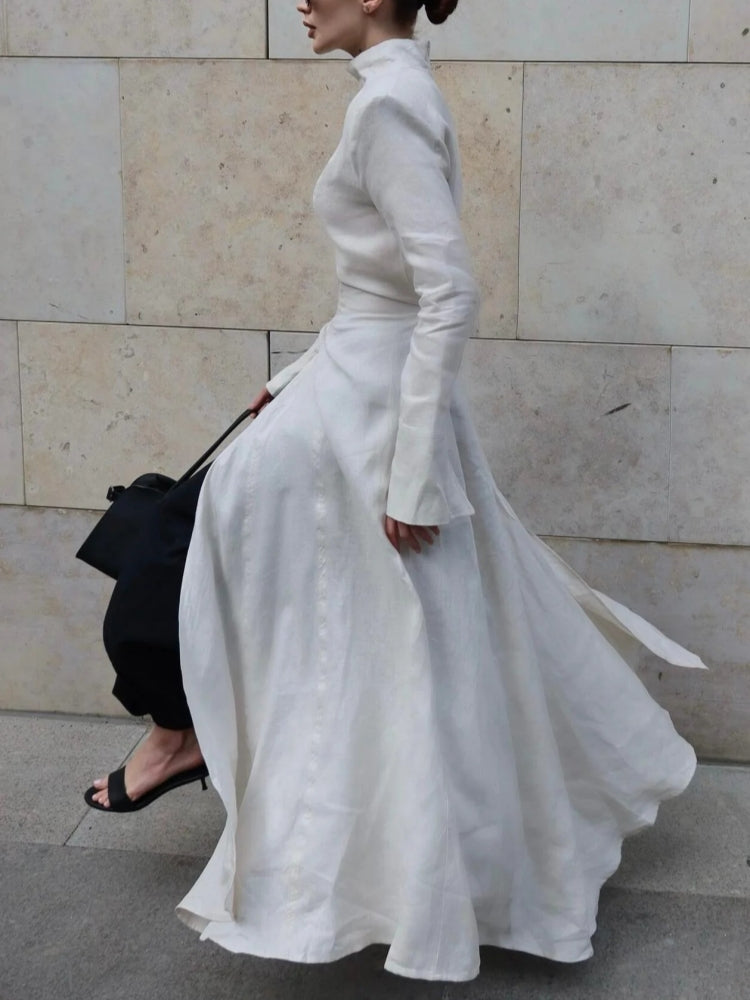 Cady High Neck Long Sleeve Bodycon Maxi Dress