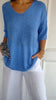 50% OFF | PAISLEY™ | PLAIN KNIT TOP WITH V-NECKLINE