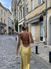 50% OFF | Adelaide | Elegant yellow midi dress