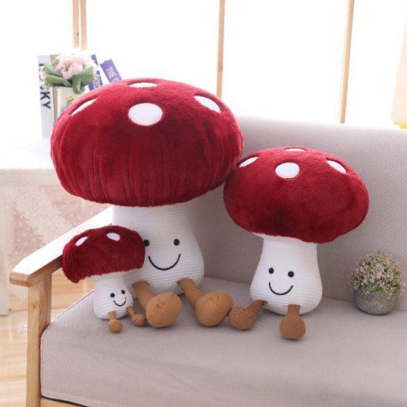 Mushroom Design Plush Cushion for Coziness and Style