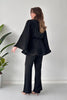 Pleated Flare Tops Pants Set