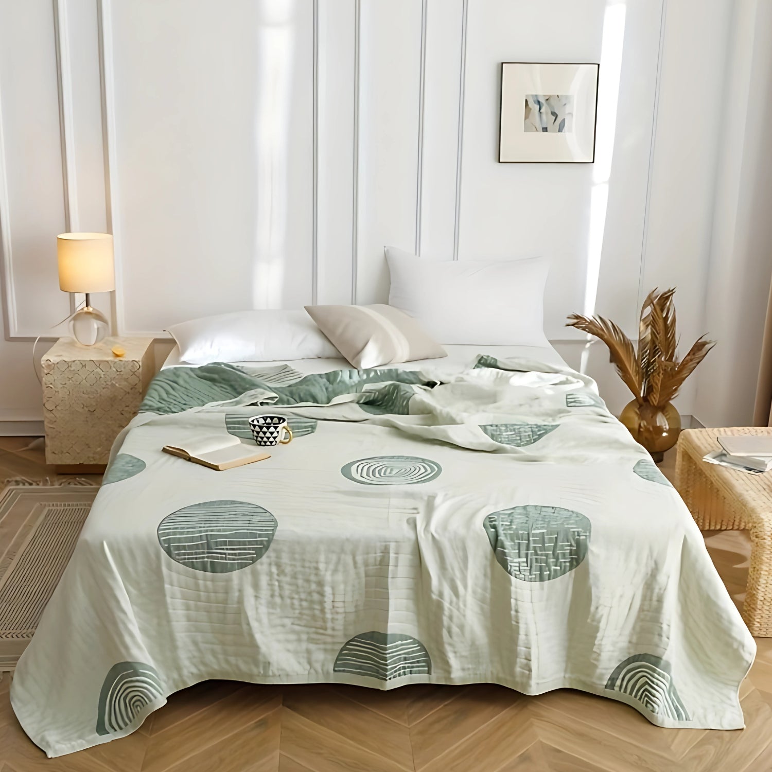 Zen Round Pattern Lightweight Cotton Blanket