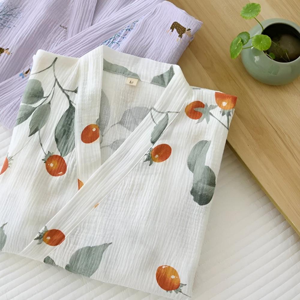 Garden Tomato Kimono Robe