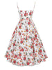 Italian Rose Print Tulle Midi Dress