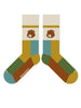 Cartoon Bear Alphabet Cotton Socks