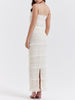 Ruffle Zippered Maxi Dress