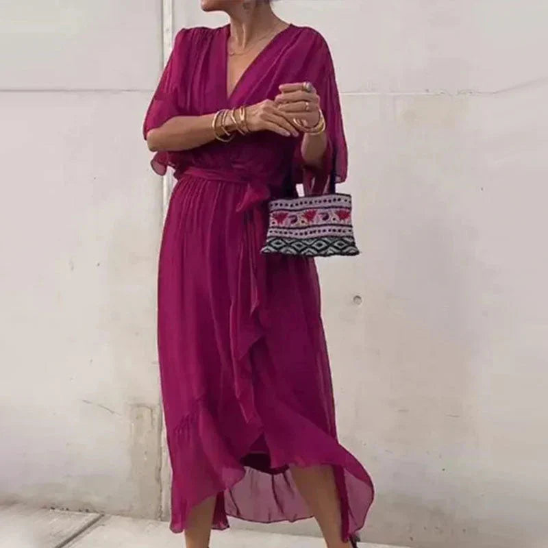 50% OFF | Amanda | Stylish and elegant V-neck dress