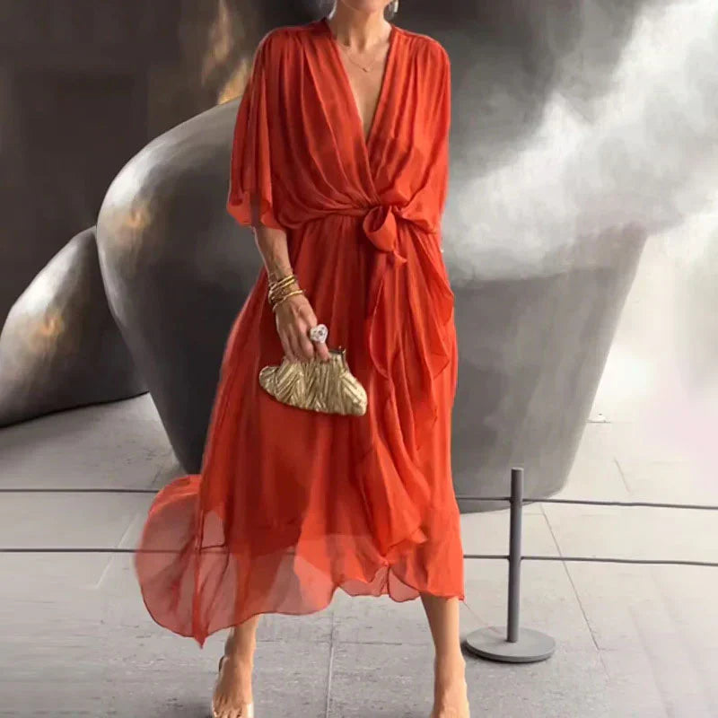 50% OFF | Amanda | Stylish and elegant V-neck dress