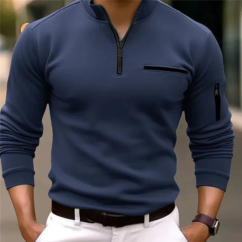 Billie™ | Polo shirt with quarter zipper for men