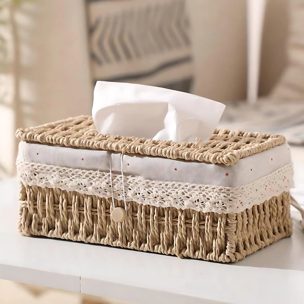 Lunor Braided Woven Tissue Box