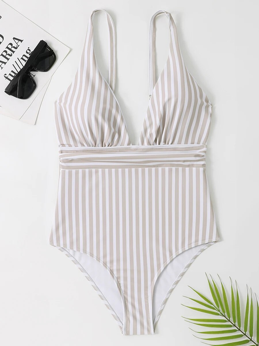Sally™ | Stylish striped swimsuit