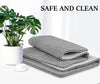 Grey non-slip shower mat – quick-dry water-draining bathroom floor mat for safety and comfort